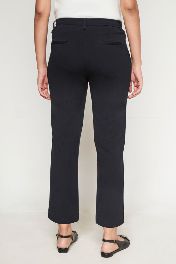 Black Straight-Fit Trousers, Black, image 4